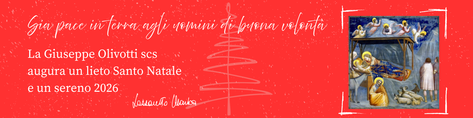 La Giuseppe Olivotti scs augura un lieto Santo Natale ed un sereno 2026